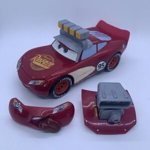 Disney Pixar Cars L5793 Gear Up 'n' Go Lightning McQueen Toy Accessories Rare